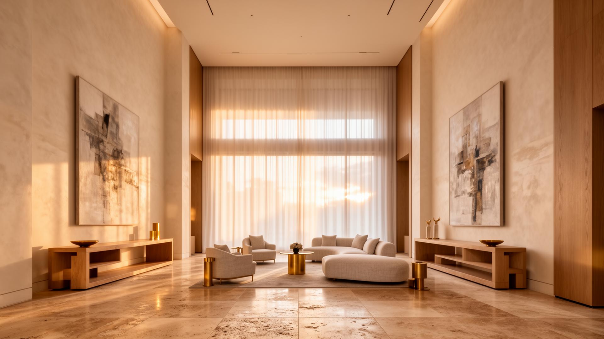 Grand arrival lobby — Moroccan luxury